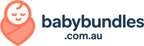 Logo of babybundles.com.au featuring a baby wrapped in a blanket on a white background